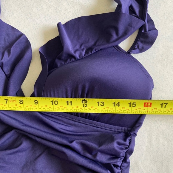 Liz Claiborne Navy One Piece Swimsuit - Picture 4 of 5